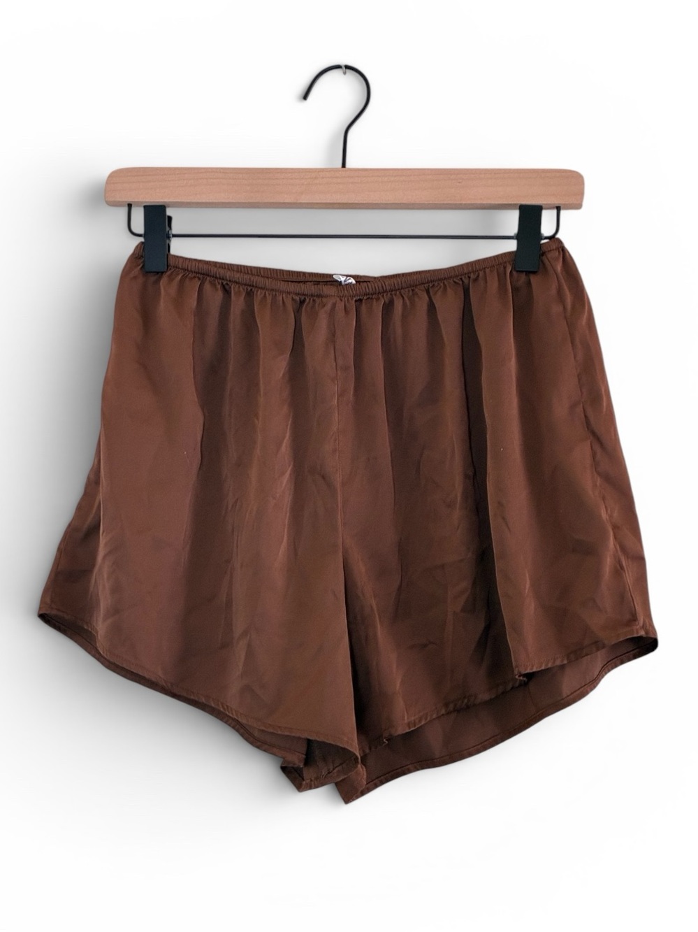 Zara | Brown silky elastic waist comfy lingerie pajama shorts size medium